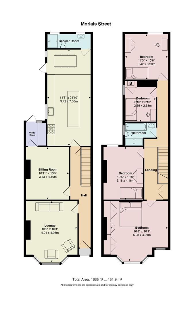 Floorplan for Morlais Street, Roath Park, Cardiff
